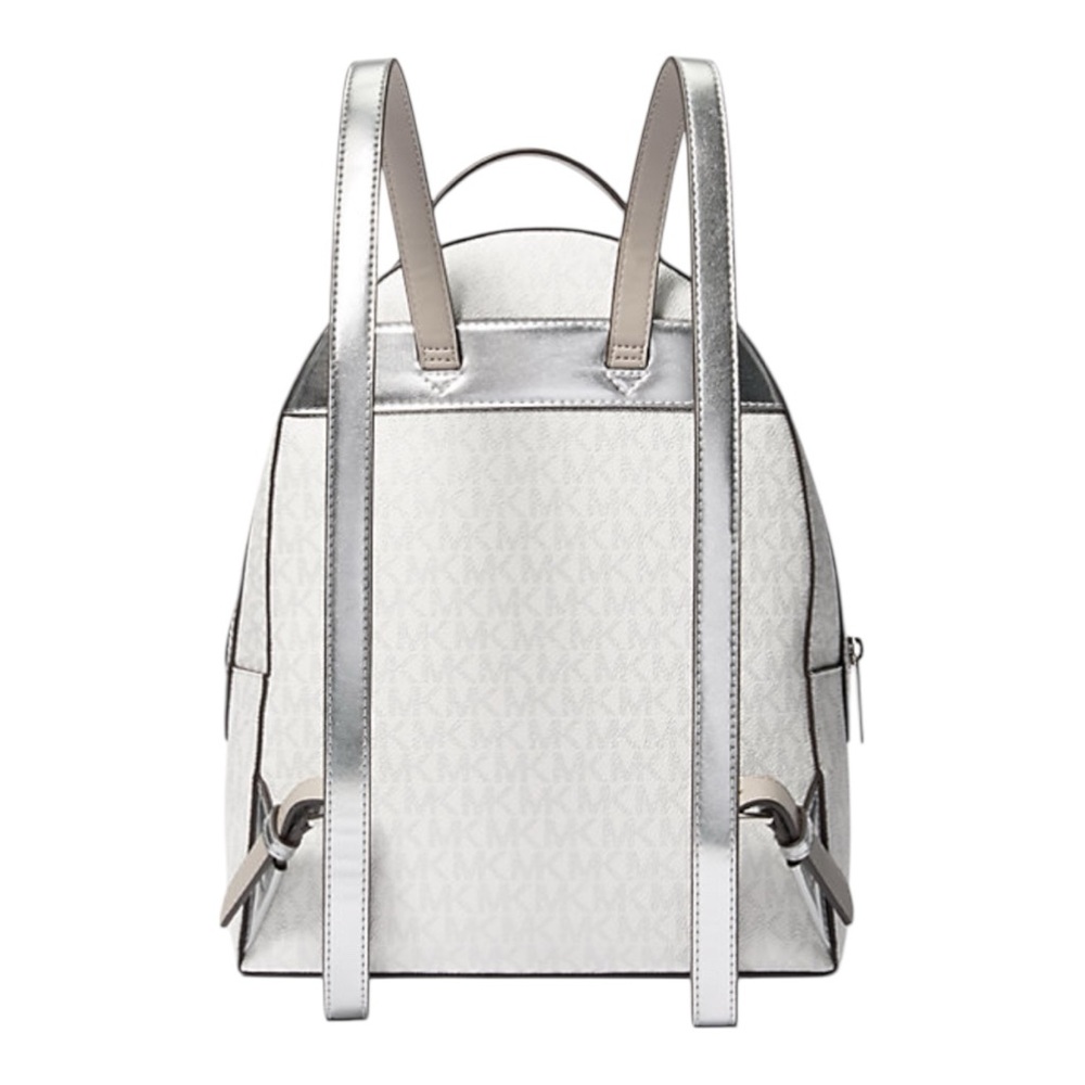 Michael Kors White Monogram Backpack Dome-Shaped Design NWT ( No Box ) Sheila - Picture 6 of 17